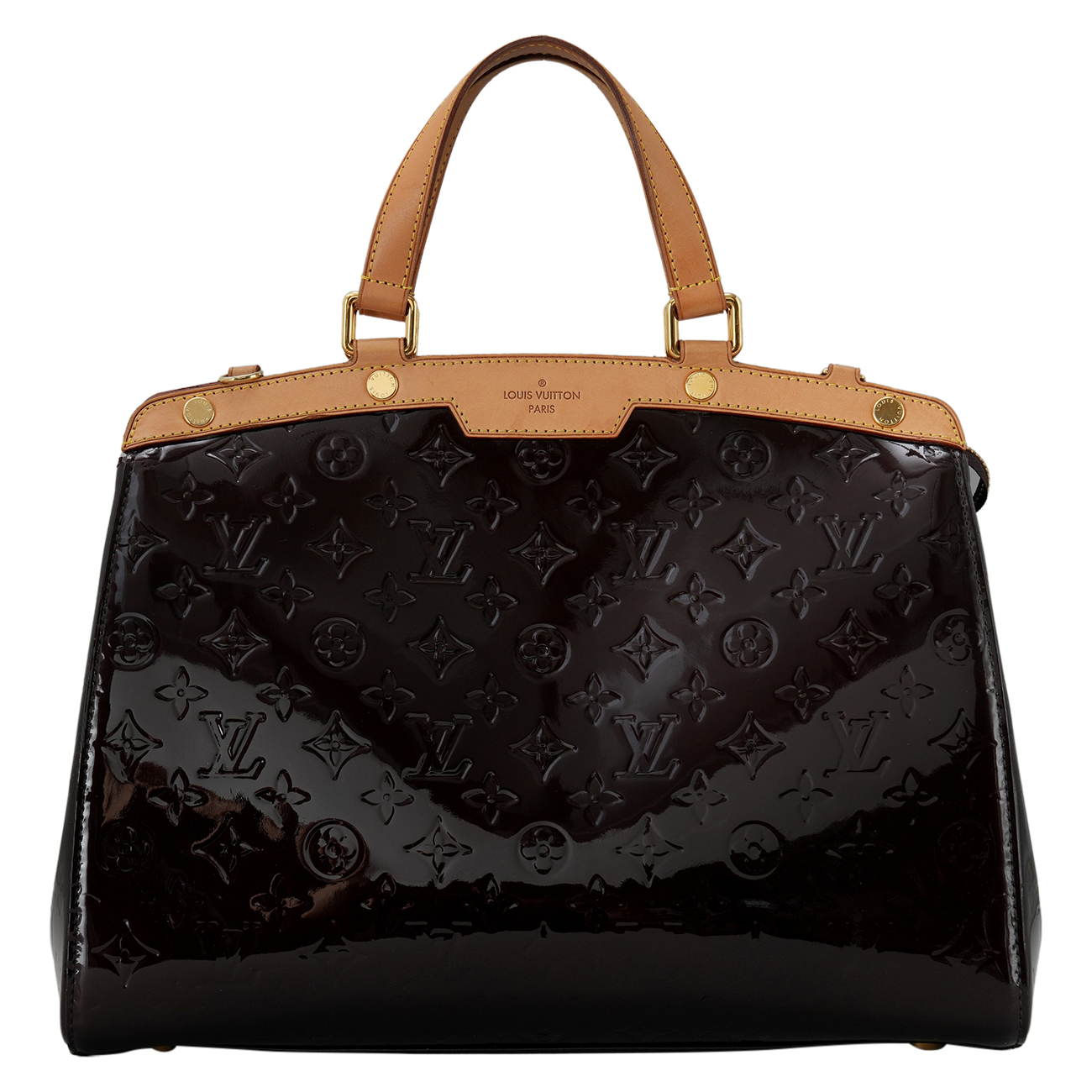 LOUIS VUITTON(USED)루이비통 M91616 모노그램 베르니 아마랑뜨 브레아 GM